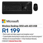 Microsoft Wireless Desktop 3050 With AES USB