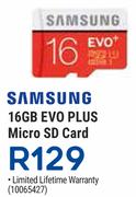 Samsung 16GB Evo Plus Micro SD Card