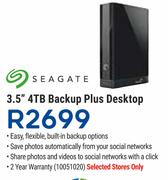 Seagate 3.5" 4TB Backup Plus Desktop