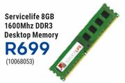 Servicelife 8GB 1600Mhz DDR3 Desktop Memory
