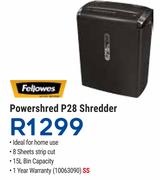 Fellowes Powershred P28 Shredder