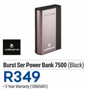 Volkano Burst Ser Power Bank 7500 Black