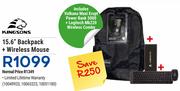 Kingsons 15.6" Backpack+ Wireless Mouse