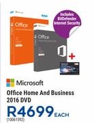 Microsoft Office Home And Business 2016 DVD