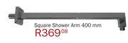 Square Shower Arm 400mm