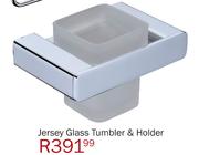 Jersey Glass Tumbler & Holder