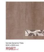 Venda Ceramic Tiles-600x600mm-Per Metre Square