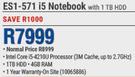 Acer ES1-571 i5 Notebook With 1TB HDD