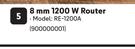 Ryobi 8mm 1200W Router 900000001