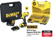 DeWalt 18V Li-ion Impact Drill Kit 361352-Per Kit