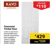 Kayo Townsend Timber Door 30046, 33655, 33660
