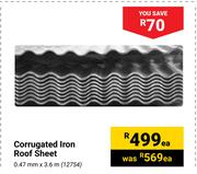 Corrugated Iron Roof Sheet 12754- 0.47mm X 3.6m Each
