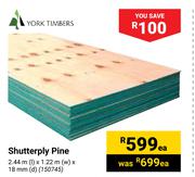 York Timbers Shutterply Pine 150745-Each