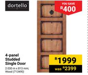 Dortello 4-Panel Studded Single Door 713490