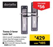 Dortello Tenna 3-Lever Lock Set 627104-203.2mm(8")