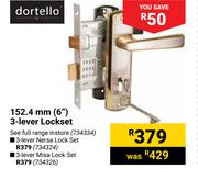 Dortello 152.4mm(6") 3-Lever Lock Set 734334