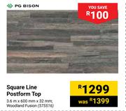 PG Bison Square Line Postform Top