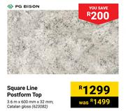 PG Bison Square Line Postform Top