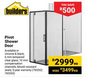Builders Pivot Shower Door