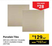 Porcelain Tiles-600mm x 600mm Per Sqm