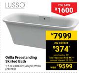 Lusso Orilla Freestanding Skirted Bath