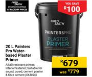 Fired Earth 20L Painters Pro Water Based Plaster Primer