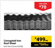 Corrugated Iron Roof Sheet 0.47mm X 3.6m  12754-Each
