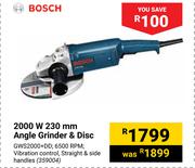 Bosch 2000W 230mm Angle Grinder & Disc 359004