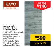 Kayo Print Craft Interior Door