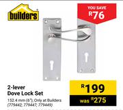 Builders 2 Lever Dove Lock Set
