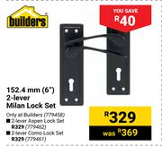 Builders 152.4mm (6") 2 Lever Milan Lock Set