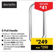 Dortello D Pull T-Handle 32mm x 150mm x 400mm