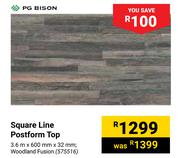 PG Bison Square Line Postform Top