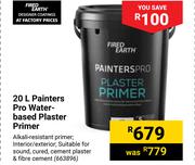 Fired Earth Painters Pro Water Based Plaster Primer 663896-20Ltr
