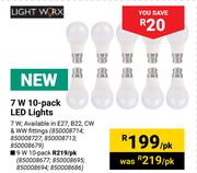 Lightworx 9W 10-Pack LED Lights-Per Pack