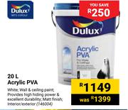 Dulux Acrylic PVA 146004-20Ltr