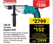 Makita 720W 13mm Impact Drill 124093