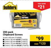 Builders 200-Pack Chipboard Screws 716973-6mm X 100mm