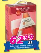 Robertson Winery Natural Sweet Rose Wine-3Ltr