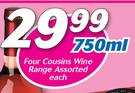 Four Cousins Wine Range Assorted-750ml Each
