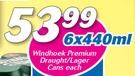 Windhoek Premium Draught/Lager Cans-6x440ml Each