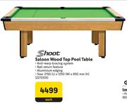 Shoot Saloon Wood Top Pool Table
