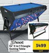 Shoot 54" 3 In 1 Triangle Gaming Table