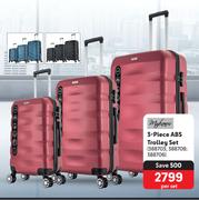 Mykonos 3-Piece ABS Trolley Set-Per Set