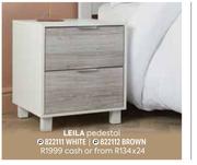 Leila Pedestal White 822111/ Brown 822112