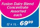 Fusion dairy Blend Concentrate Assorted-12 x 1Ltr