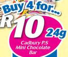 Cadbury P.S Mini Chocolate Bar-4 x 24g