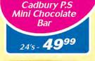 Cadbury P.S Mini Chocolate Bar-24's