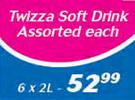 Twizza Soft Drink Assorted-6 x 2Ltr 