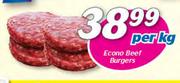 Econo Beef Burgers-Per Kg